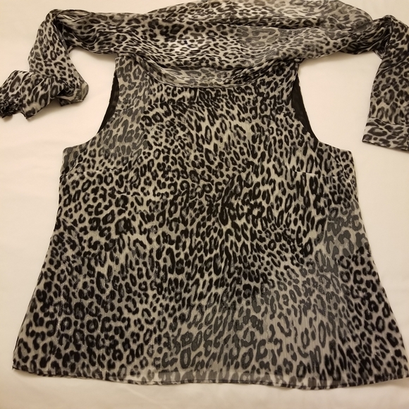 DKNY XL Cheetah Print Blouse - Picture 6 of 15